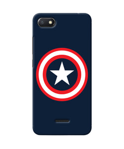 Captain America Logo Redmi 6a Back Cover