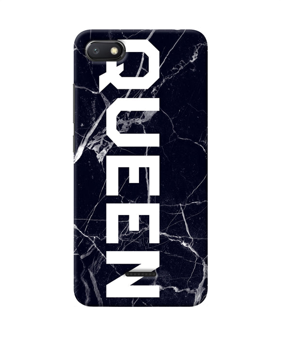 Queen Marble Text Redmi 6a Back Cover