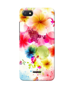 Flowers Print Redmi 6a Back Cover