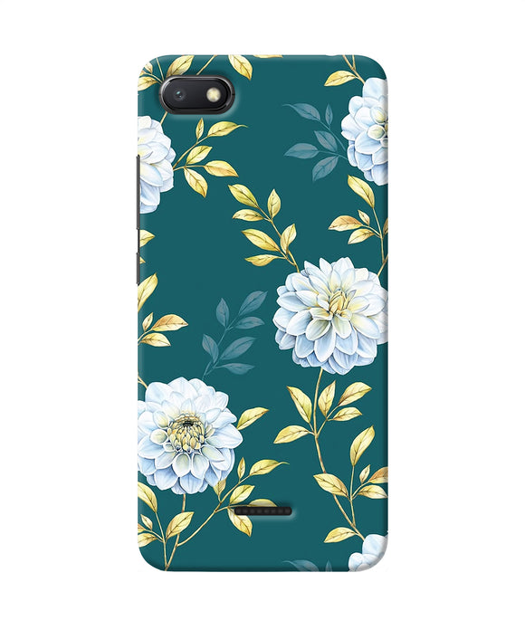 Flower Canvas Redmi 6a Back Cover