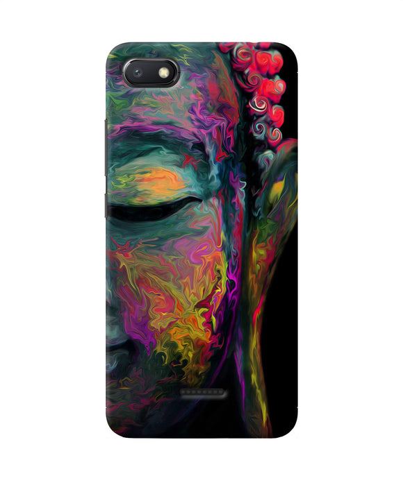 Buddha Face Painting Redmi 6a Back Cover