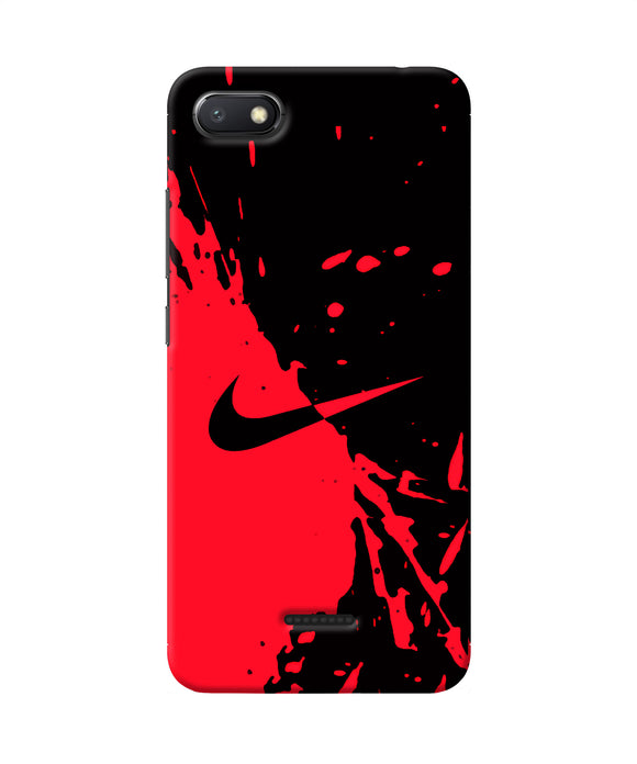 Nike Red Black Poster Redmi 6a Back Cover