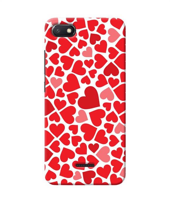 Red Heart Canvas Print Redmi 6a Back Cover