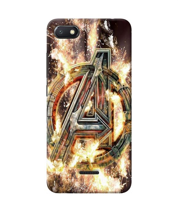 Avengers Burning Logo Redmi 6a Back Cover