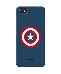 Captain America Logo Redmi 6a Back Cover