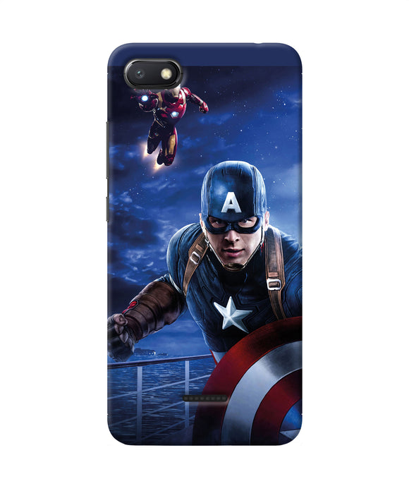 Captain With Ironman Redmi 6a Back Cover