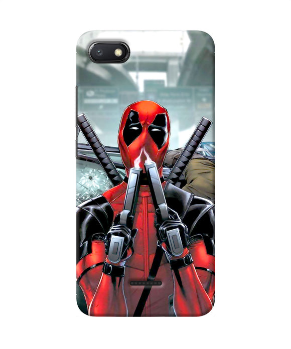 Deadpool With Gun Redmi 6a Back Cover