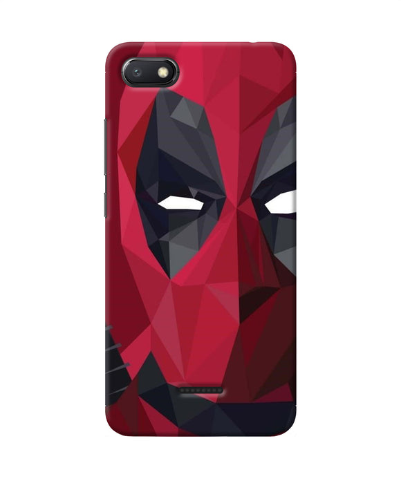 Abstract Deadpool Half Mask Redmi 6a Back Cover