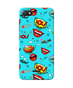 Lol Lips Print Redmi 6a Back Cover