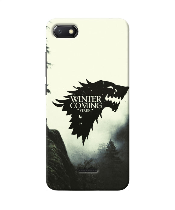 Winter Coming Stark Redmi 6a Back Cover