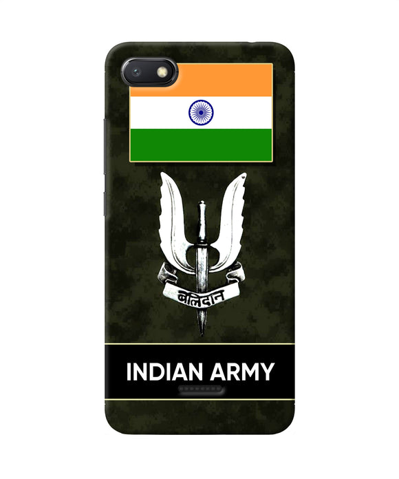 Indian Flag Balidan Logo Redmi 6a Back Cover