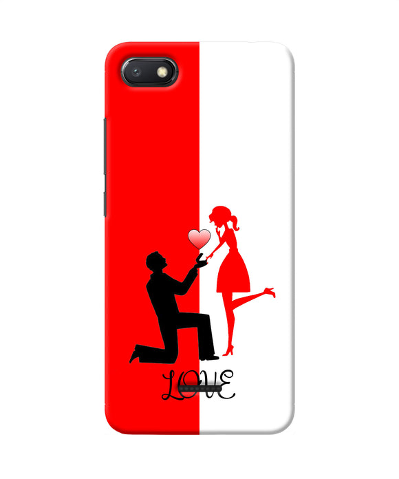 Love Propose Red And White Redmi 6a Back Cover