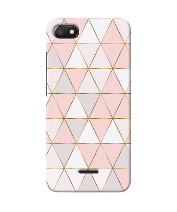 Abstract Pink Triangle Pattern Redmi 6a Back Cover