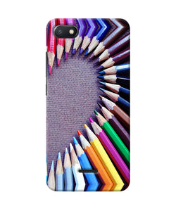 Color Pencil Half Heart Redmi 6a Back Cover