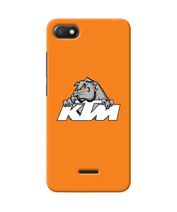 Ktm Dog Logo Redmi 6a Back Cover