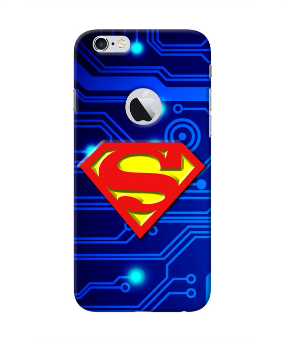 Superman Abstract Iphone 6 logocut Real 4D Back Cover