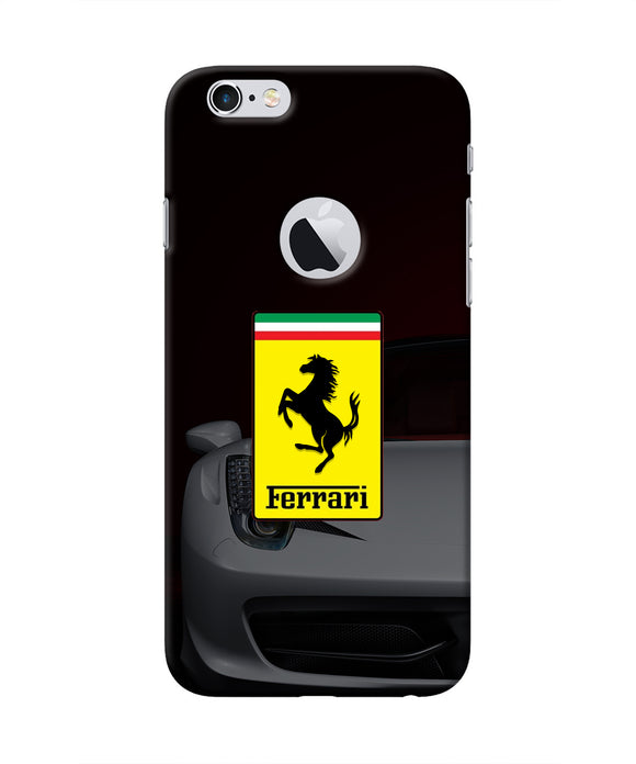 White Ferrari Iphone 6 logocut Real 4D Back Cover