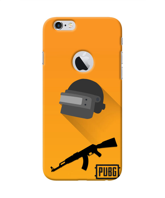 PUBG Helmet and Gun Iphone 6 logocut Real 4D Back Cover