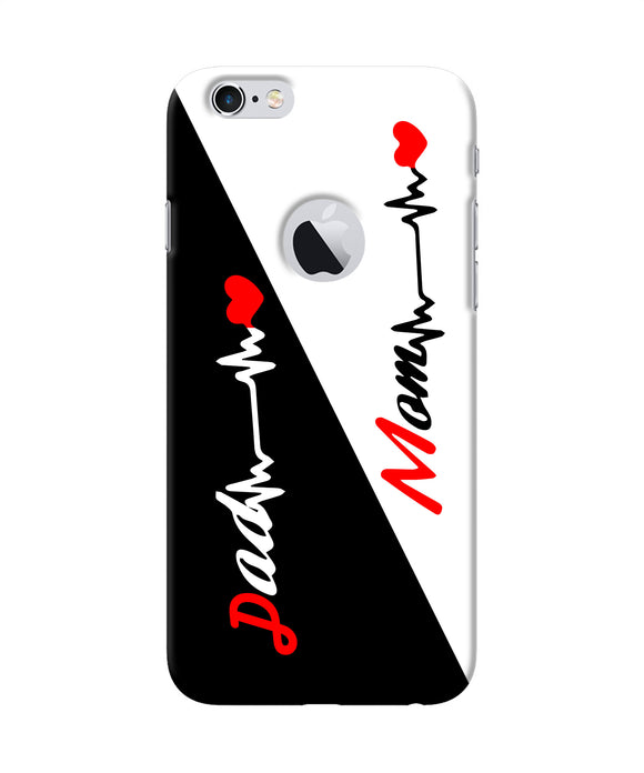 Mom Dad Heart Line Iphone 6 Logocut Back Cover