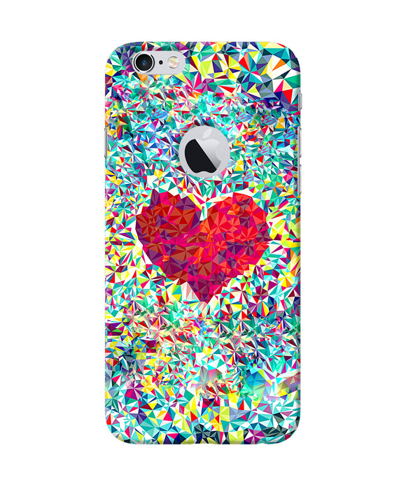 Red Heart Print Iphone 6 Logocut Back Cover