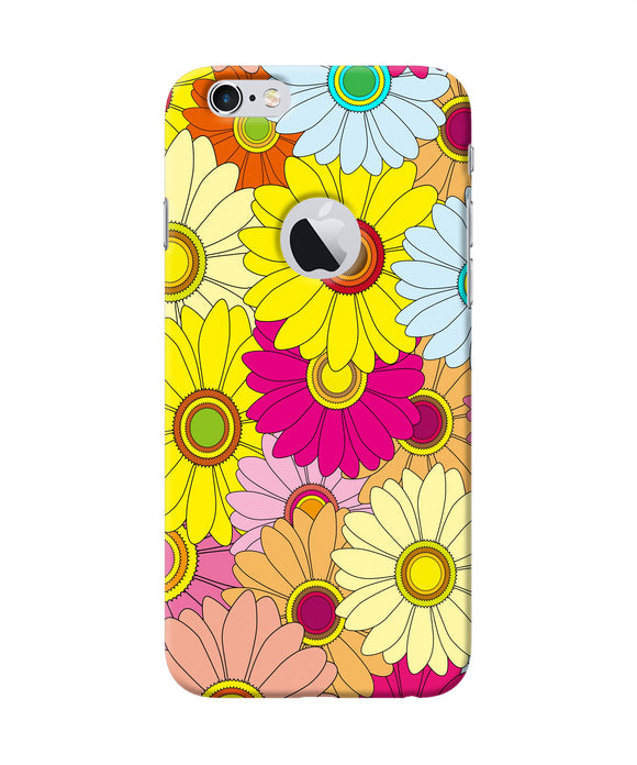 Abstract Colorful Flowers Iphone 6 Logocut Back Cover