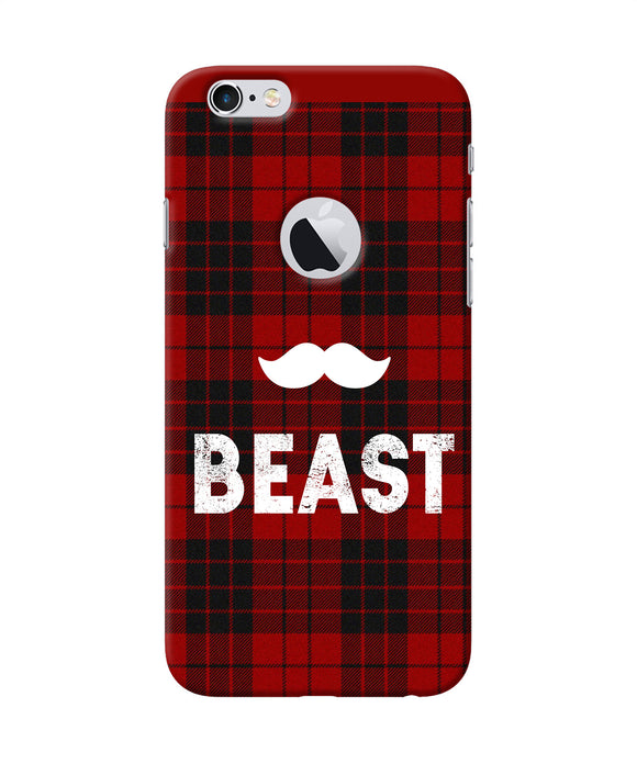 Beast Red Square Iphone 6 Logocut Back Cover
