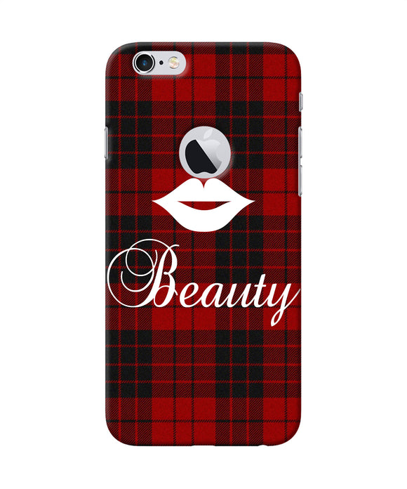 Beauty Red Square Iphone 6 Logocut Back Cover