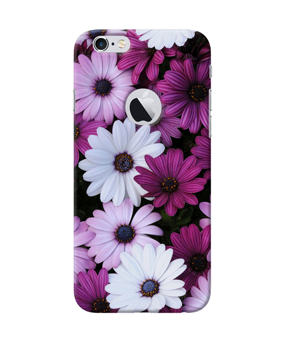 White Violet Flowers Iphone 6 Logocut Back Cover