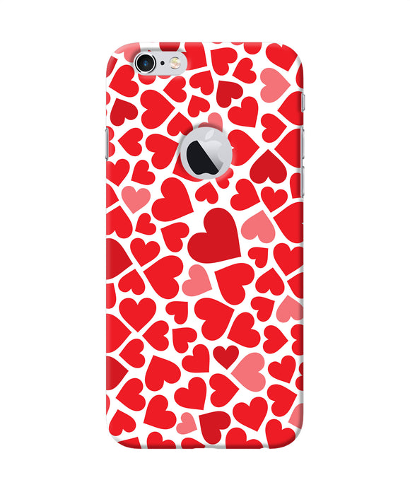 Red Heart Canvas Print Iphone 6 Logocut Back Cover