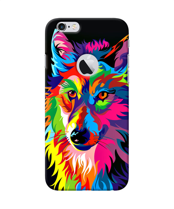 Colorful Wolf Sketch Iphone 6 Logocut Back Cover