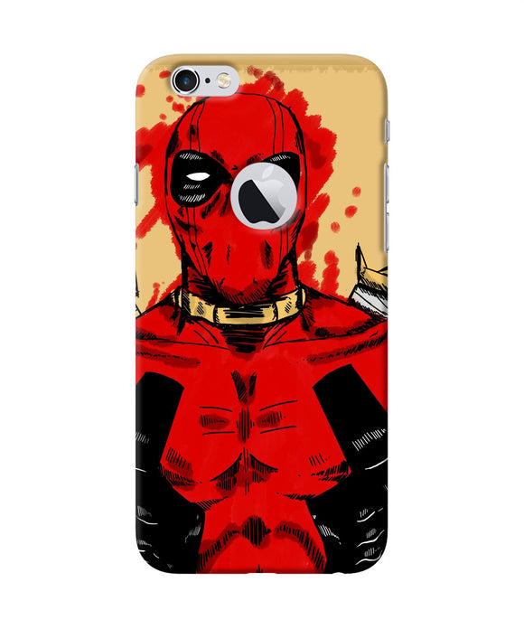 Blooded Deadpool Iphone 6 Logocut Back Cover