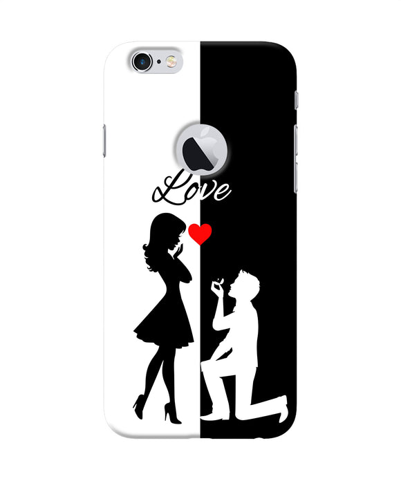 Love Propose Black And White Iphone 6 Logocut Back Cover