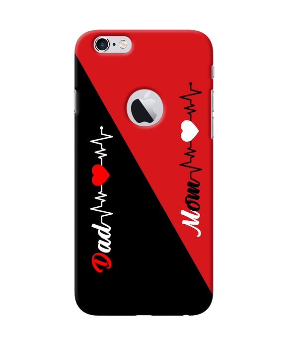 Mom Dad Heart Line Iphone 6 Logocut Back Cover