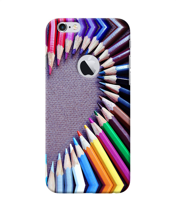 Color Pencil Half Heart Iphone 6 Logocut Back Cover