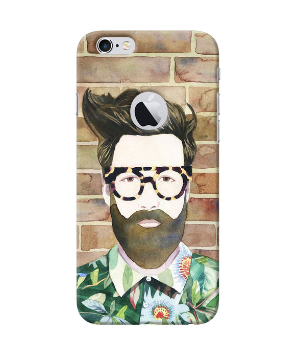 Beard Man With Glass Iphone 6 Logocut Back Cover