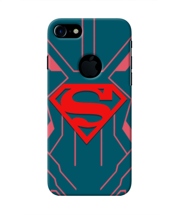Superman Techno Iphone 7 logocut Real 4D Back Cover