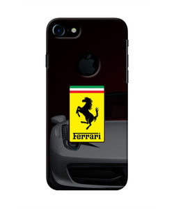 White Ferrari Iphone 7 logocut Real 4D Back Cover
