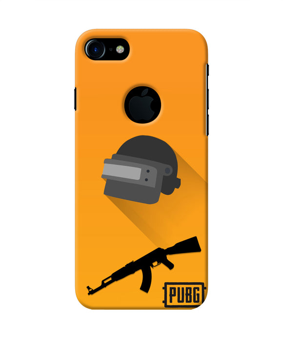 PUBG Helmet and Gun Iphone 7 logocut Real 4D Back Cover