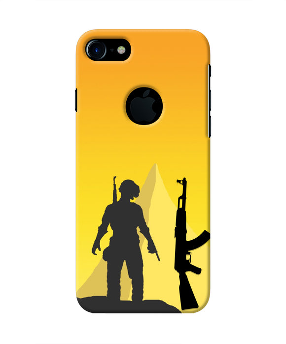 PUBG Silhouette Iphone 7 logocut Real 4D Back Cover