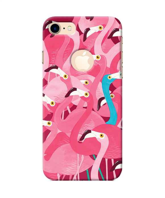 Abstract Sheer Bird Pink Print Iphone 7 Logocut Back Cover