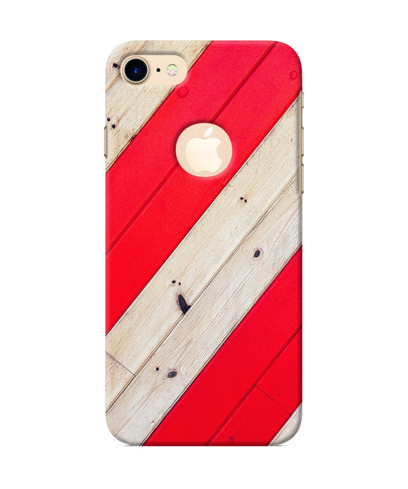 Abstract Red Brown Wooden Iphone 7 Logocut Back Cover