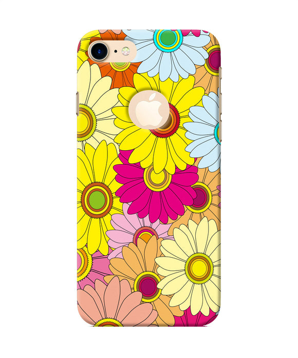 Abstract Colorful Flowers Iphone 7 Logocut Back Cover