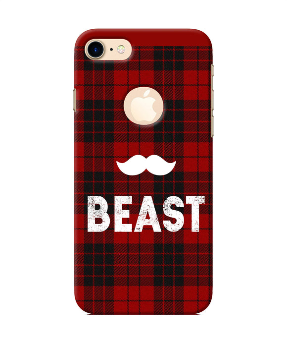 Beast Red Square Iphone 7 Logocut Back Cover
