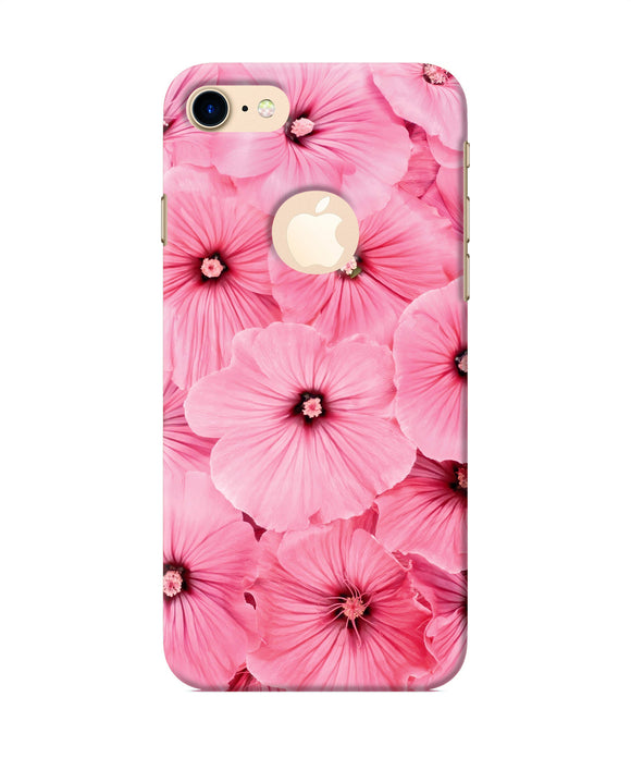 Pink Flowers Iphone 7 Logocut Back Cover