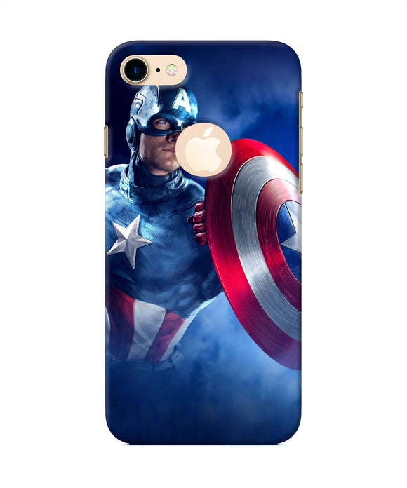 Captain America On Sky Iphone 7 Logocut Back Cover