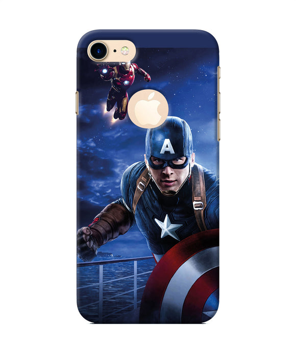 Captain With Ironman Iphone 7 Logocut Back Cover
