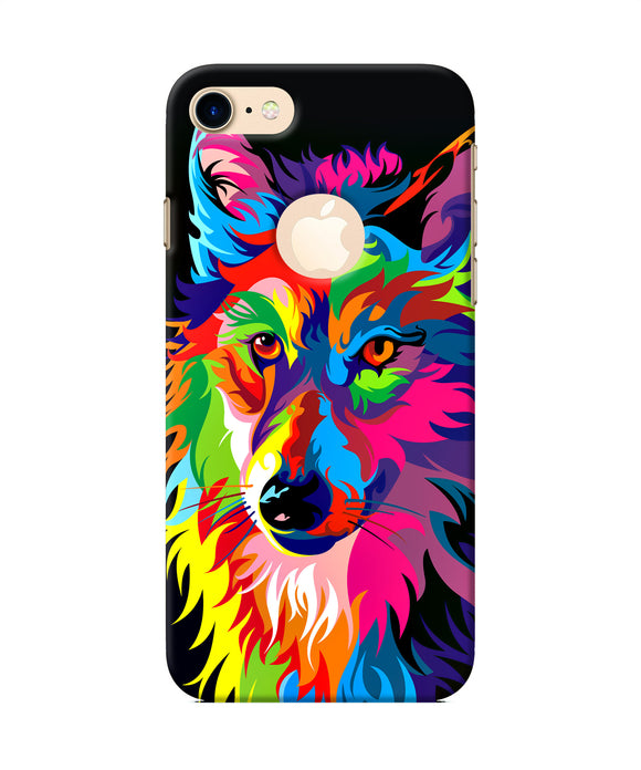 Colorful Wolf Sketch Iphone 7 Logocut Back Cover