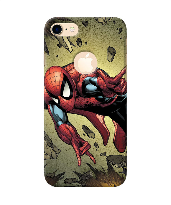 Spiderman On Sky Iphone 7 Logocut Back Cover