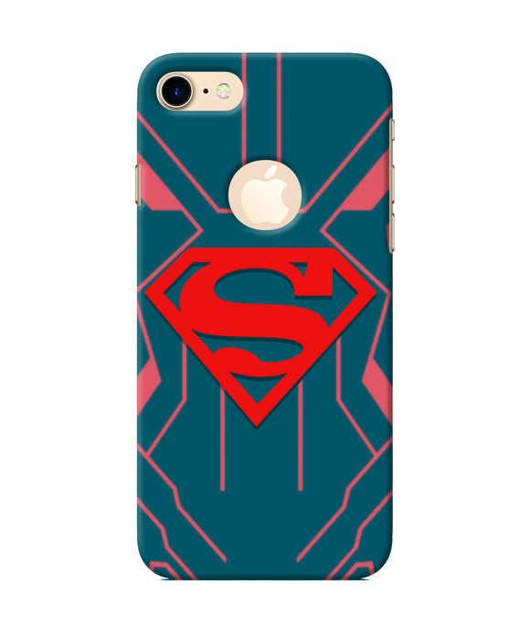 Superman Techno Iphone 8 logocut Real 4D Back Cover