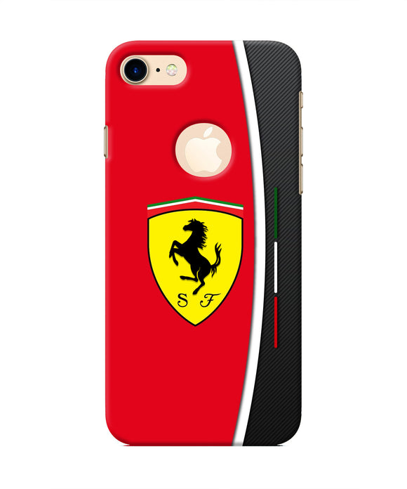 Ferrari Abstract Maroon Iphone 8 logocut Real 4D Back Cover